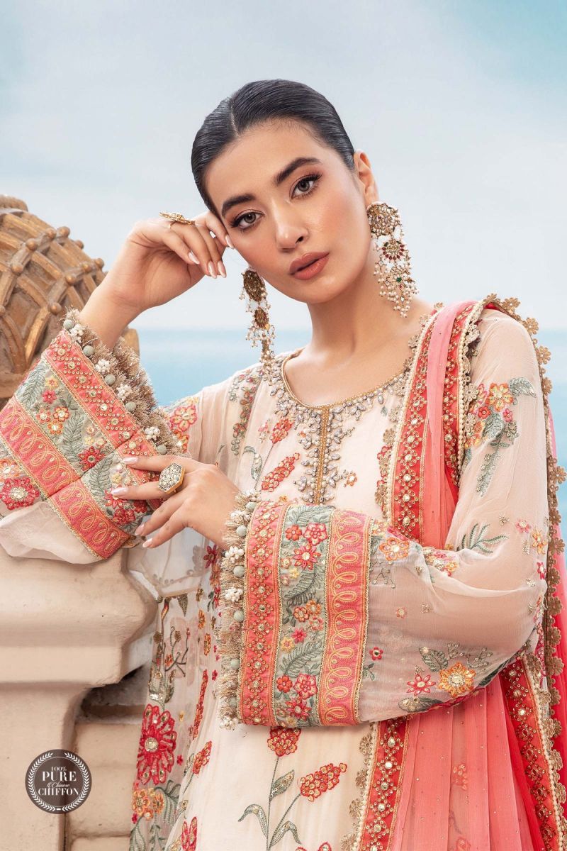 Maria B Chiffon MPC-23-106 Cloud White