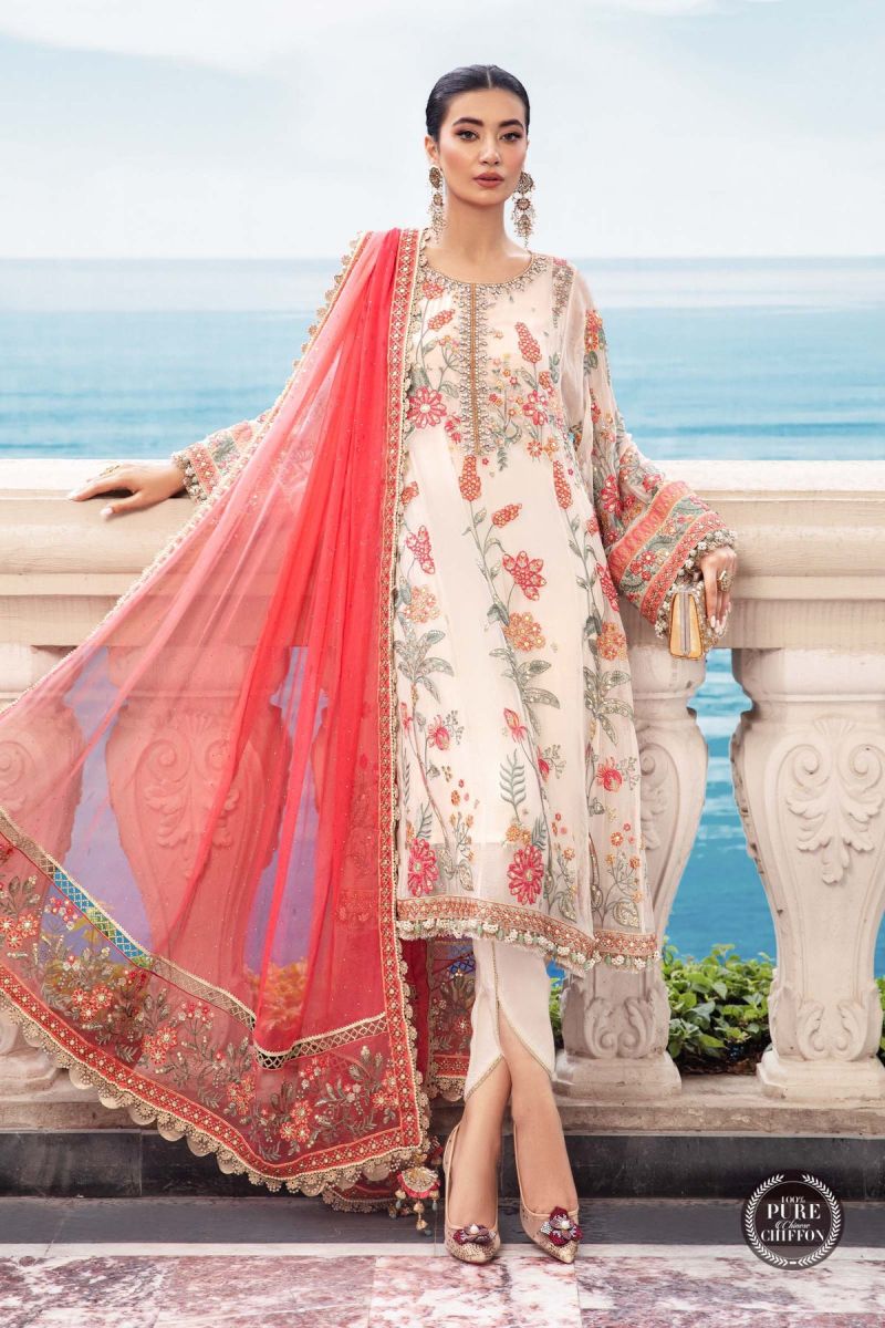 Maria B Chiffon MPC-23-106 Cloud White