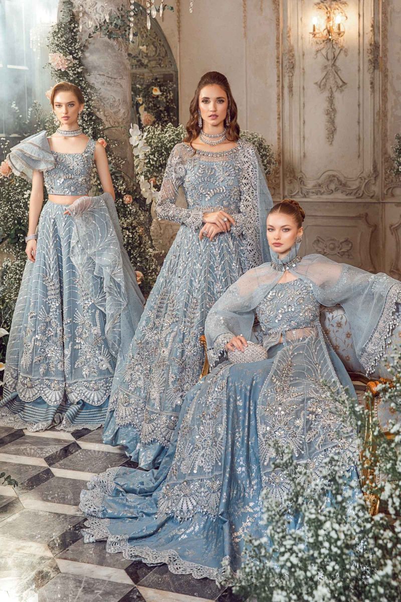Maria B Mbroidered | Ice Blue BD-2702