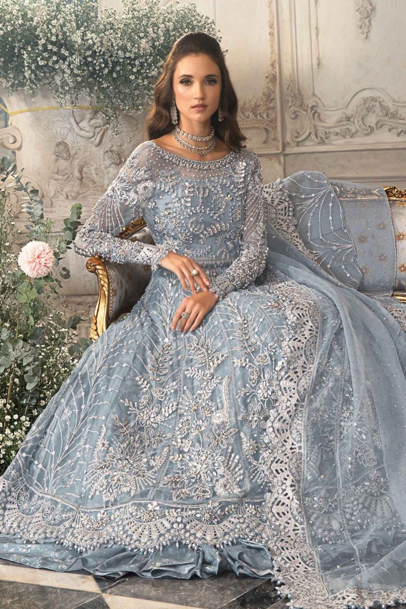 Maria B Mbroidered | Ice Blue BD-2702
