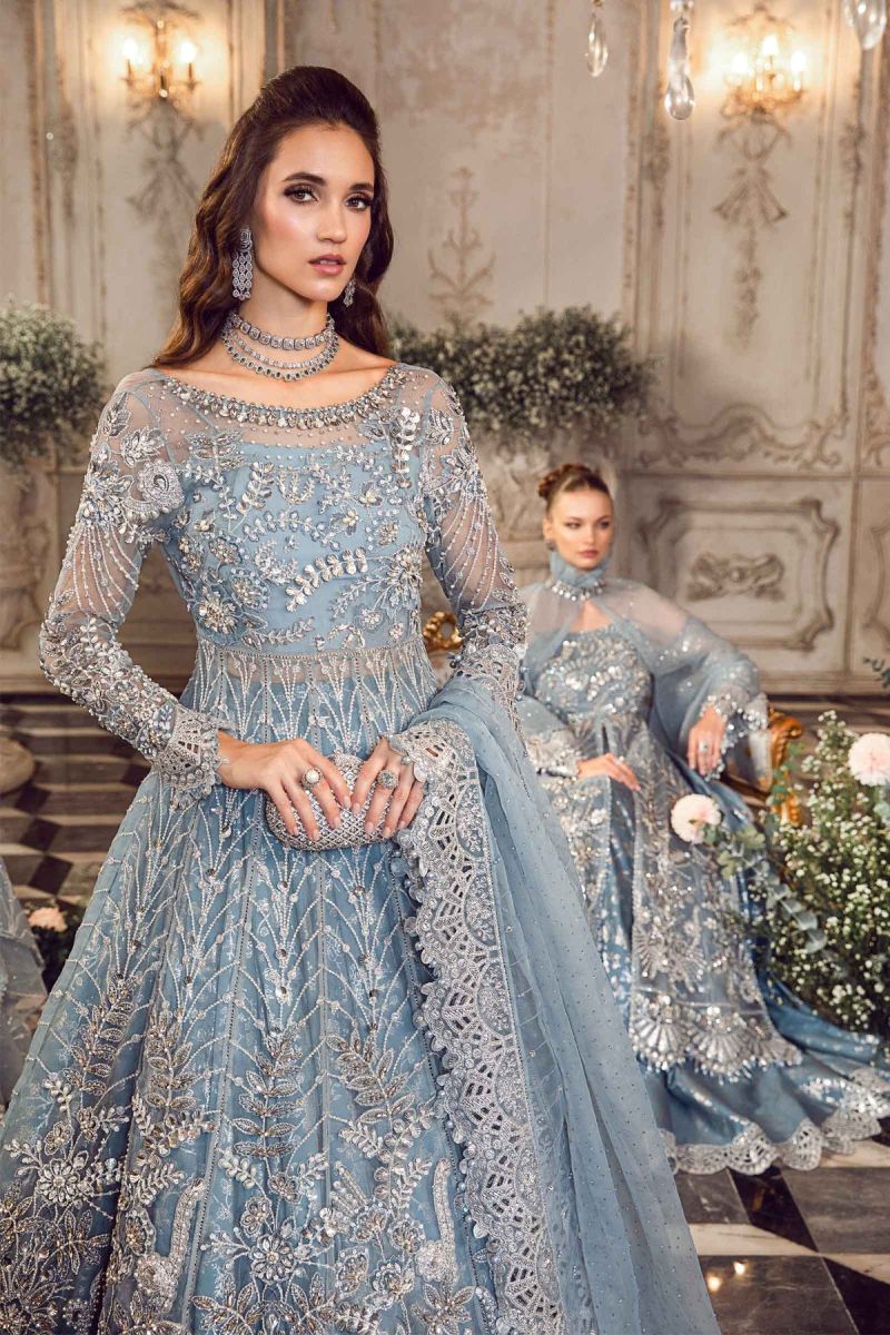 Maria B Mbroidered | Ice Blue BD-2702