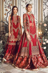 Maria B Mbroidered | Maroon BD-2708