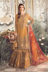 Maria B Mbroidered | Mustard BD-2707
