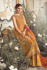 Maria B Mbroidered | Mustard BD-2707