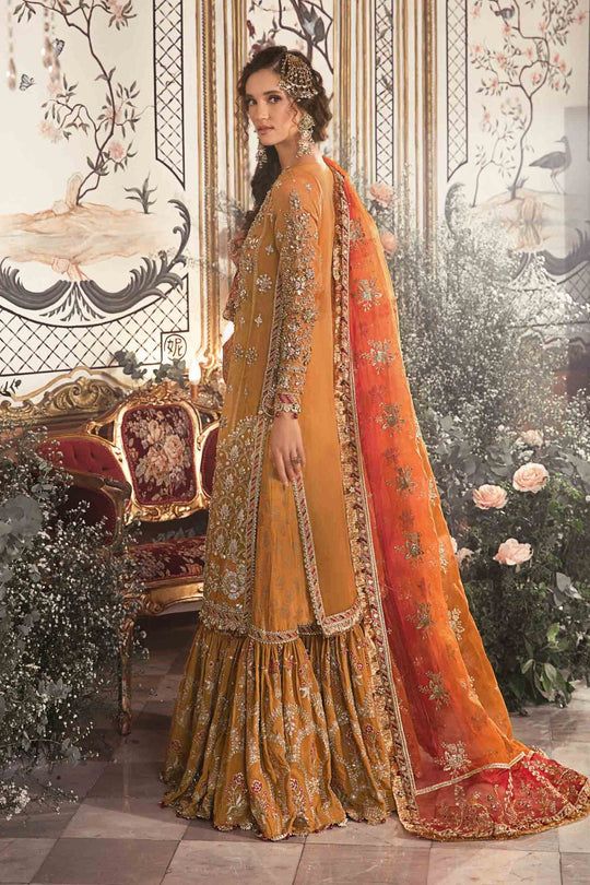Maria B Mbroidered | Mustard BD-2707