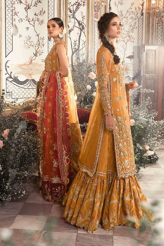 Maria B Mbroidered | Mustard BD-2707