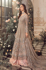 Maria B Mbroidered  | Grey BD-2703