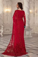 Maria B Couture saree Red MC-051