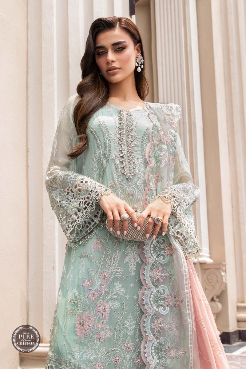 Maria b Chiffon | MPC-23-104 Mint Green