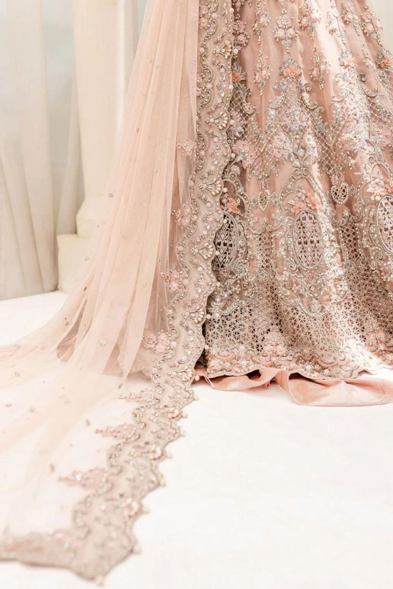 Maria B Bridal Couture Pale Pink MC-902