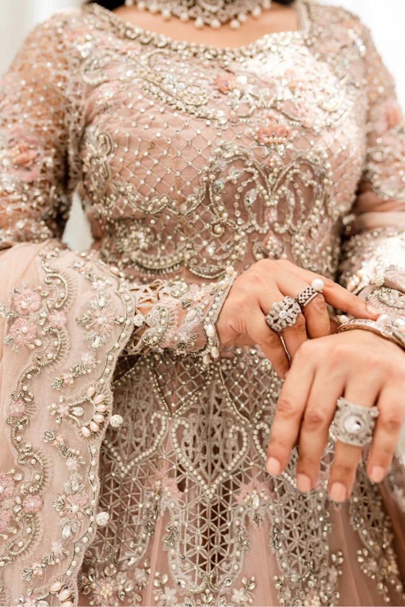 Maria B Bridal Couture Pale Pink MC-902