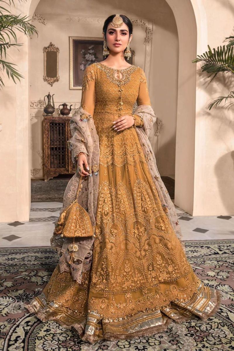 Maria B MBROIDERED - Mustard BD-2606