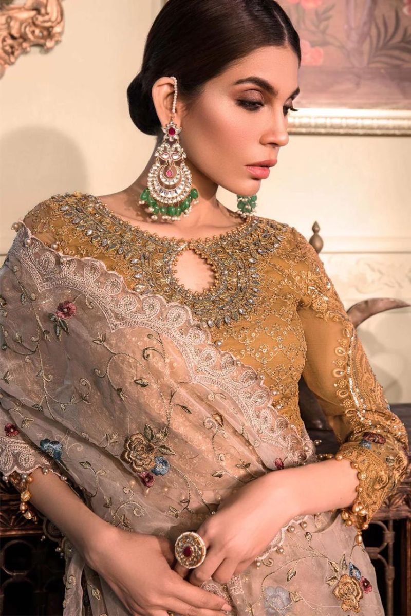 Maria B MBROIDERED - Mustard BD-2606