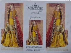 Yellow gharara dress mehndi style for Pakistani wedding guest suit