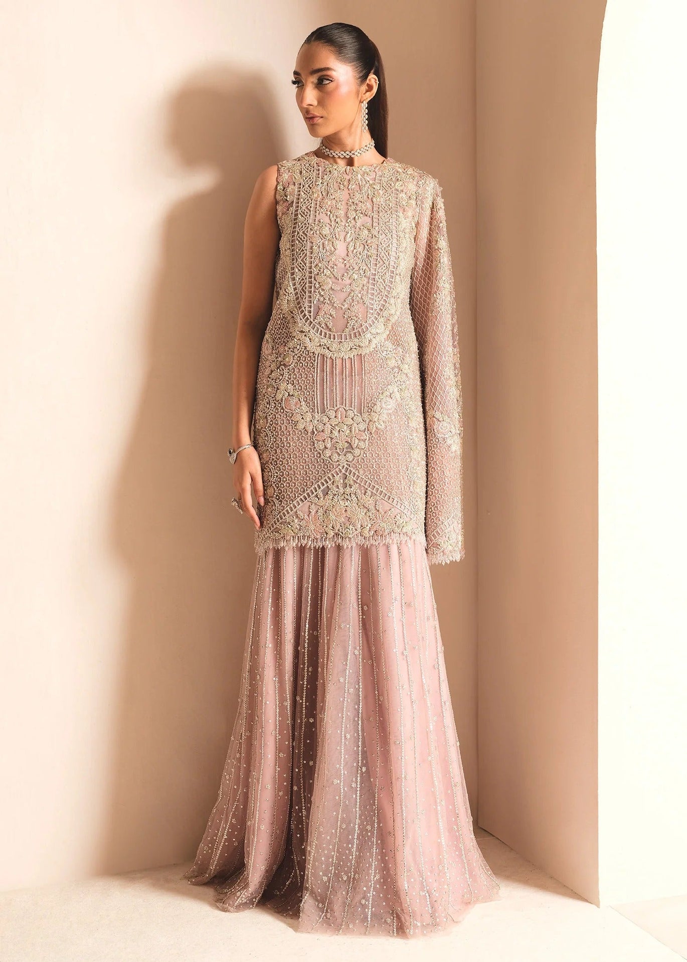 open lace back dress Stitched Luxury Pret Suit for Women  Bridal Organza Wedding Wear  Maryum  N Maria